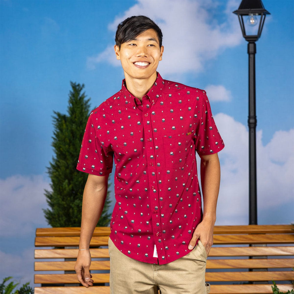 RSVLTS Lil Lemmings KUNUFLEX Short Sleeve Shirt in Red — detail 6