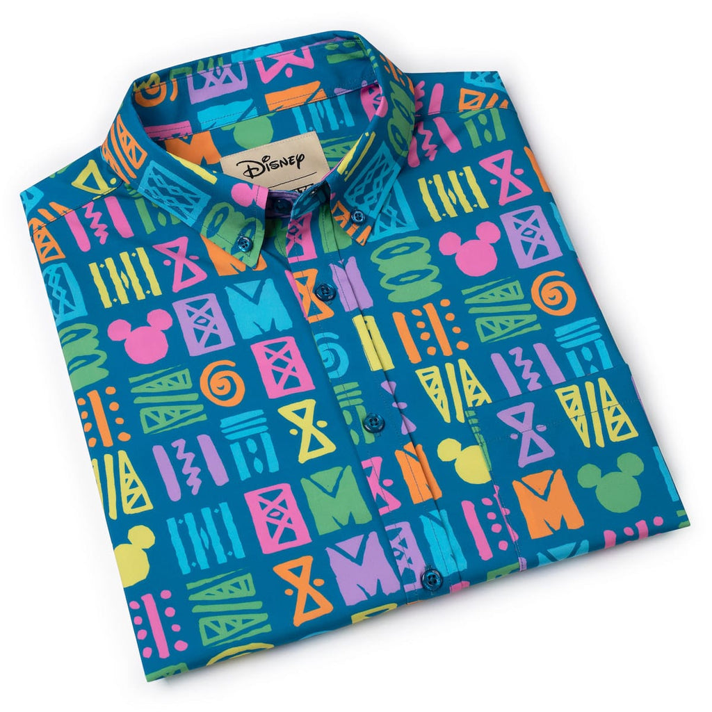 RSVLTS Mickey's Surfside Summer KUNUFLEX Short Sleeve Shirt in Blue — detail 12