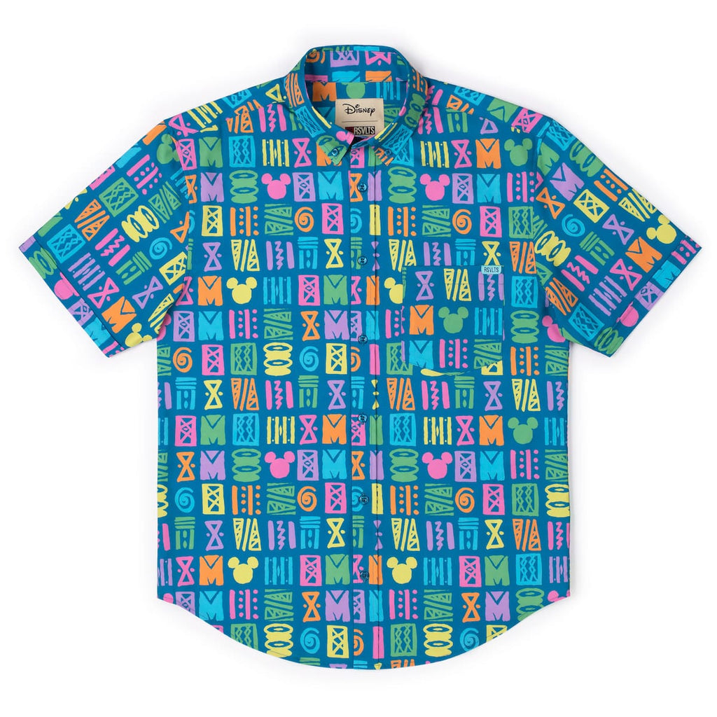 RSVLTS Mickey's Surfside Summer KUNUFLEX Short Sleeve Shirt in Blue — detail 8