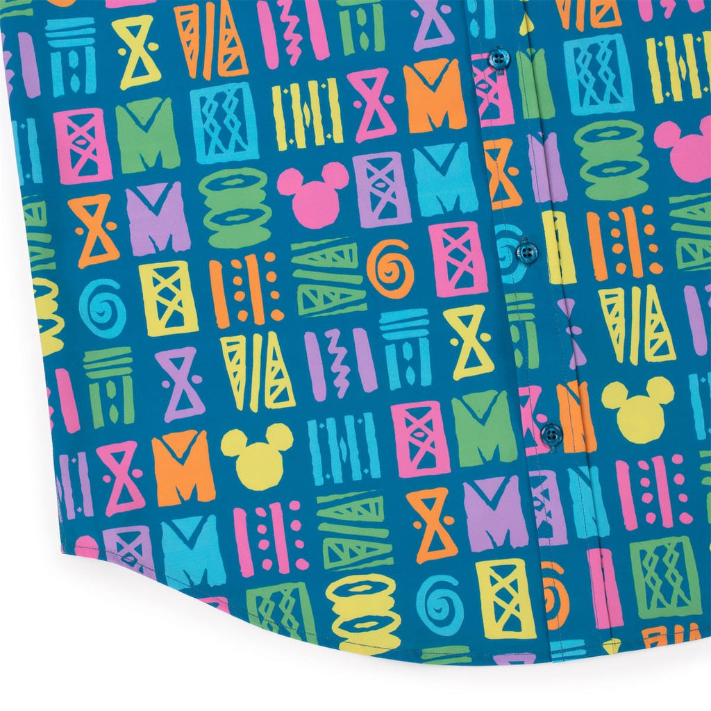 RSVLTS Mickey's Surfside Summer KUNUFLEX Short Sleeve Shirt in Blue — detail 11