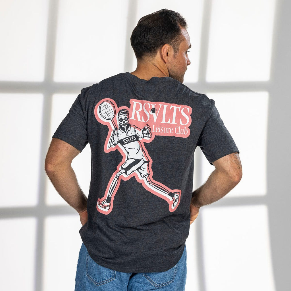 RSVLTS RSVLTS Leisure Club Crewneck Tee in Gray — front view