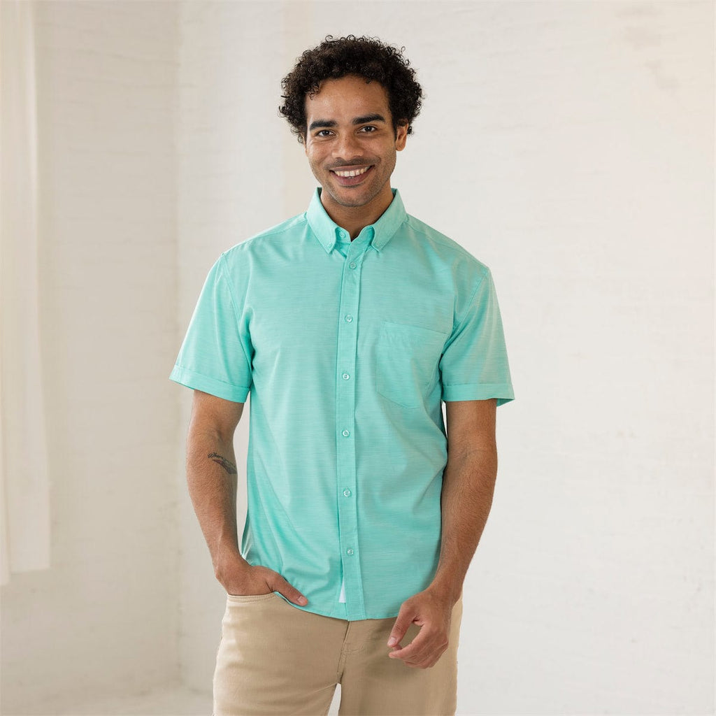 RSVLTS Renegade Seafoam Fury KUNUFLEX Short Sleeve Shirt in Green — detail 3