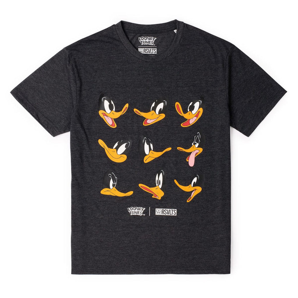 RSVLTS Duck Amuck Crewneck Tee in Black — front view
