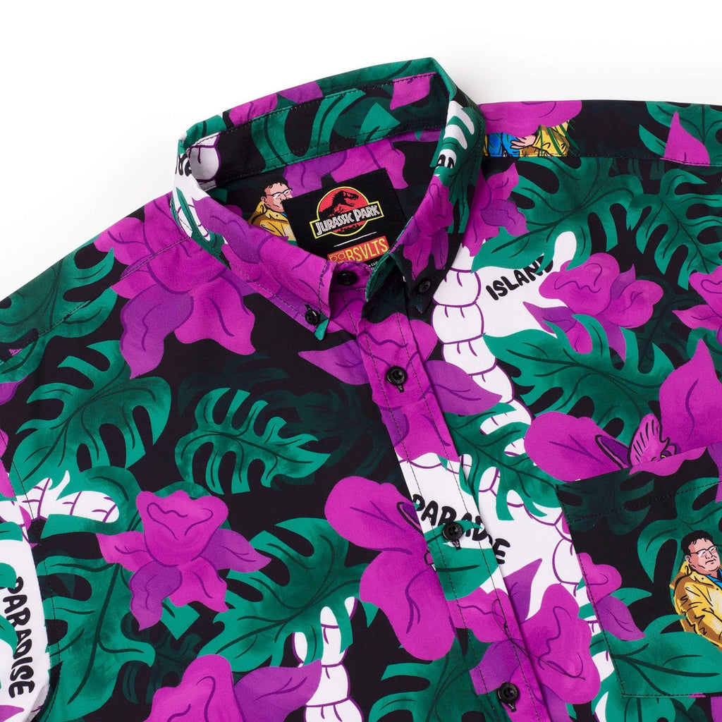 RSVLTS Nobody Cares KUNUFLEX Short Sleeve Shirt in Black — detail 9