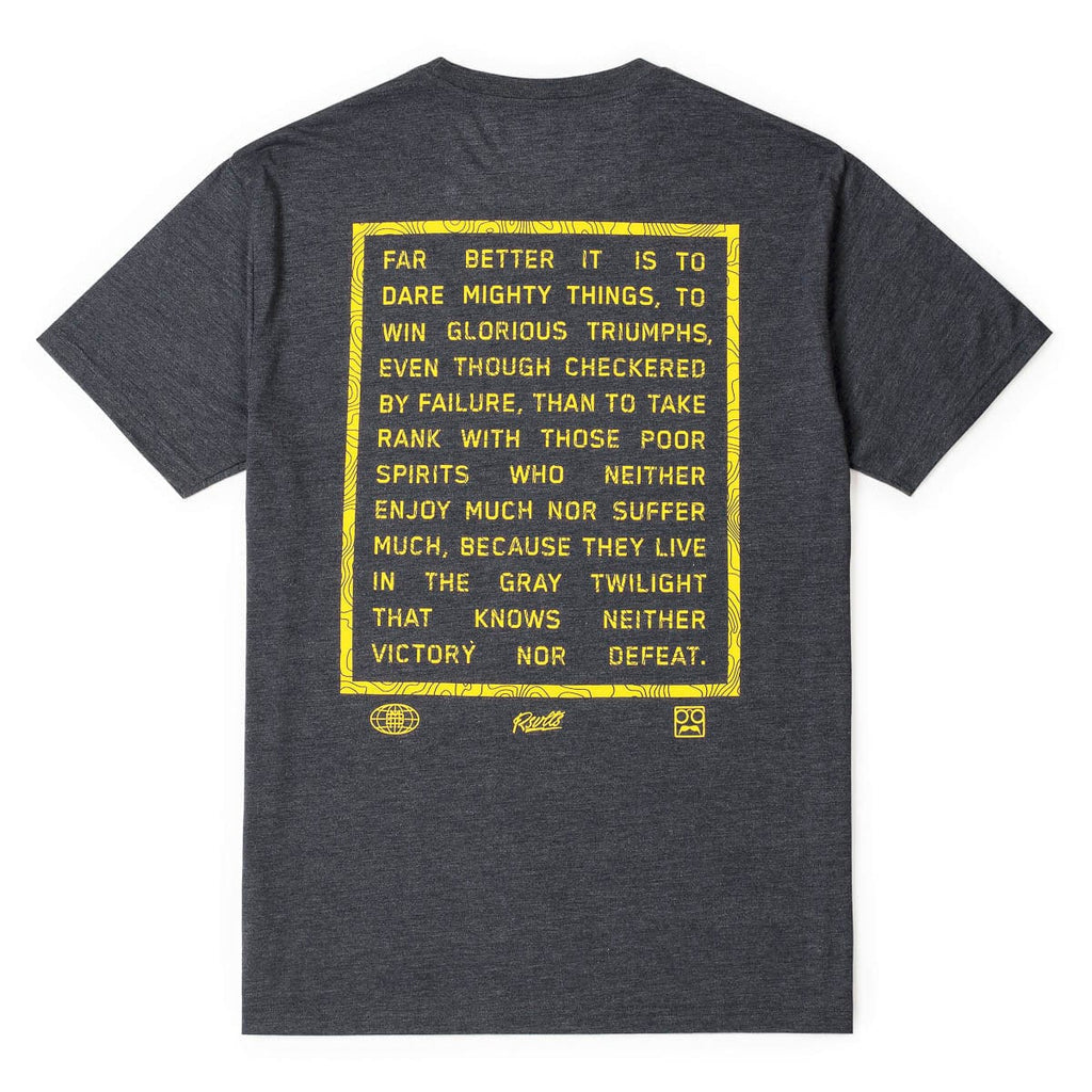 RSVLTS The Speech Crewneck Tee in Gray — front view