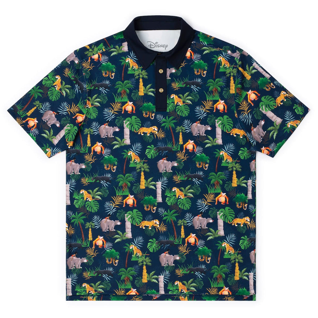 RSVLTS Jungle Jam All-Day Polo in Blue — front view