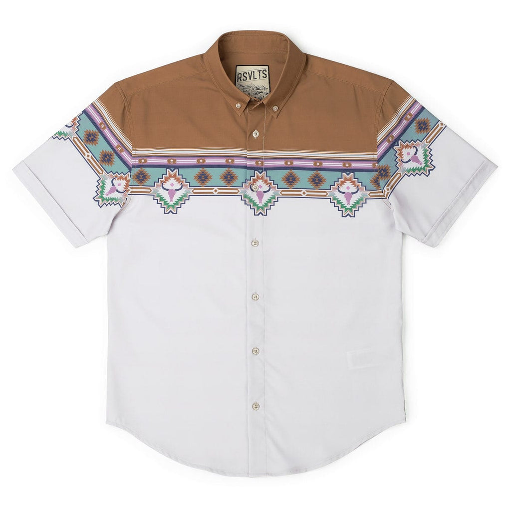 RSVLTS Back at the Ranch KUNUFLEX Short Sleeve Shirt in Brown — detail 5
