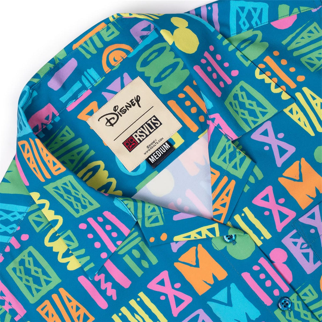 RSVLTS Mickey's Surfside Summer Women's KUNUFLEX Short Sleeve Shirt in Blue — detail 8