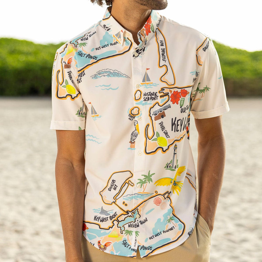 RSVLTS Key West KUNUFLEX Short Sleeve Shirt in Multicolor — front view