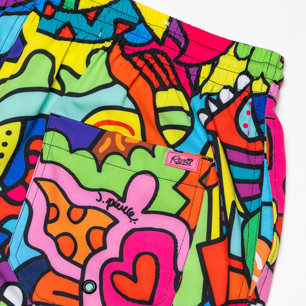 RSVLTS Inside the Mind of J Hybrid Shorts in Multicolor — detail 5