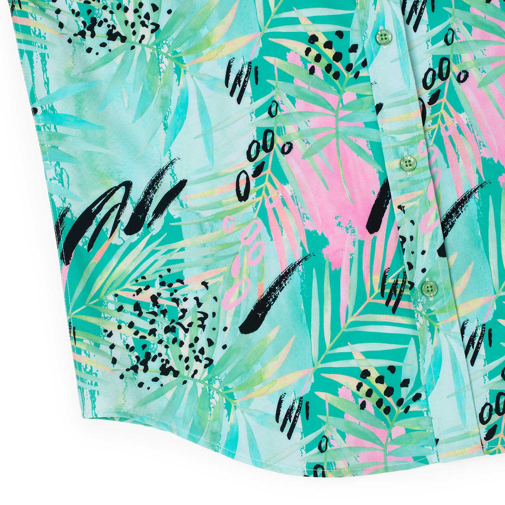 RSVLTS Dragon Fruit KUNUFLEX Short Sleeve Shirt in Green — detail 7