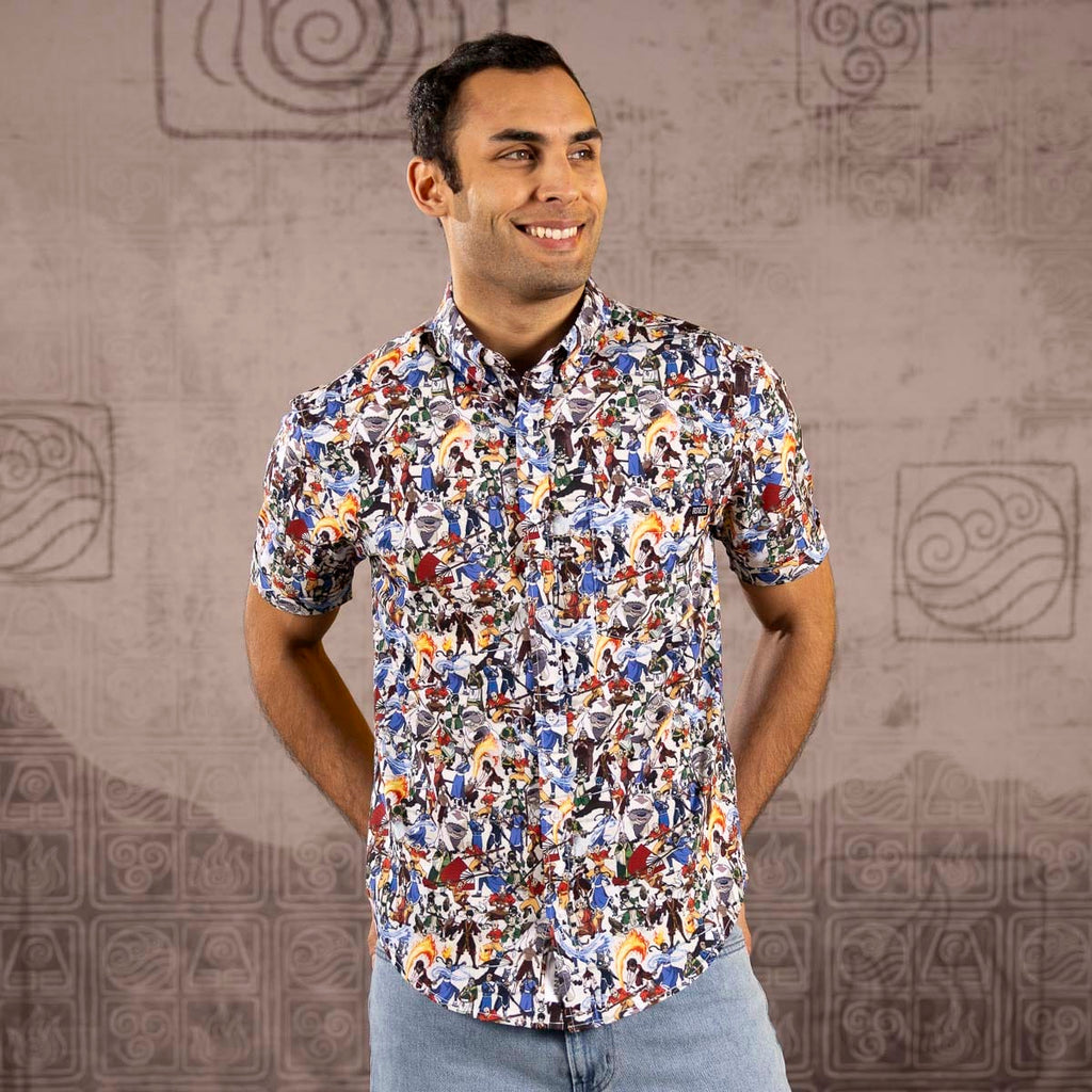 RSVLTS The Aang Gang KUNUFLEX Short Sleeve Shirt in Multicolor — detail 7