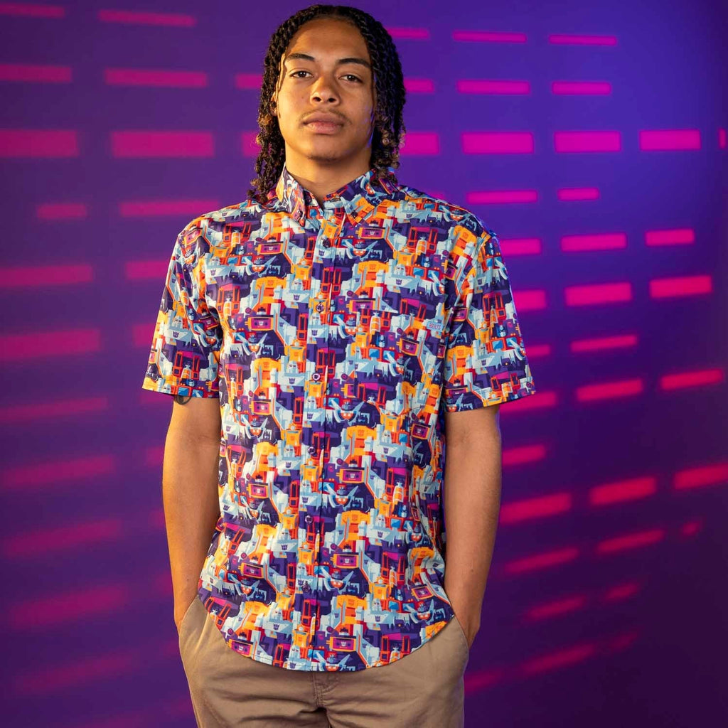 RSVLTS More Than Meets the Eye KUNUFLEX Short Sleeve Shirt in Multicolor — detail 6