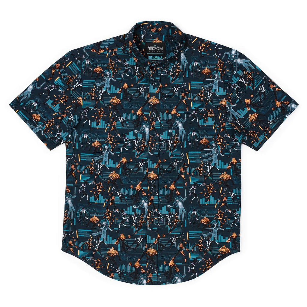 RSVLTS End of Line KUNUFLEX Short Sleeve Shirt in Blue — detail 6