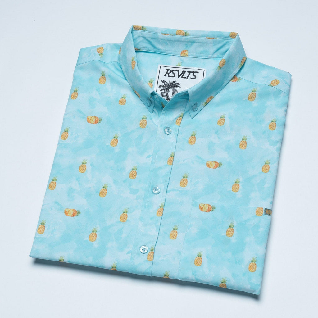 RSVLTS Hala Kahiki KUNUFLEX Short Sleeve Shirt in Blue — detail 9