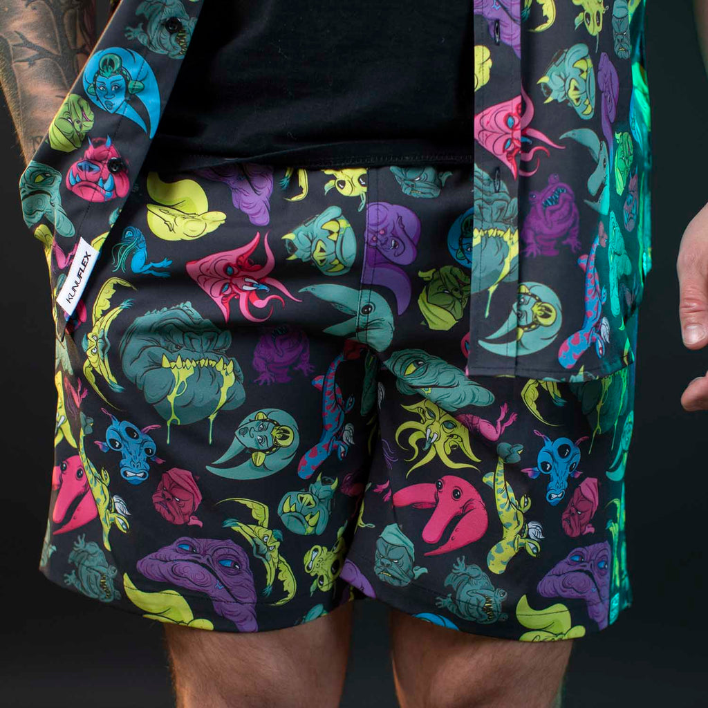 RSVLTS Jabba’s Palace Pals Hybrid Shorts in Black — detail 2