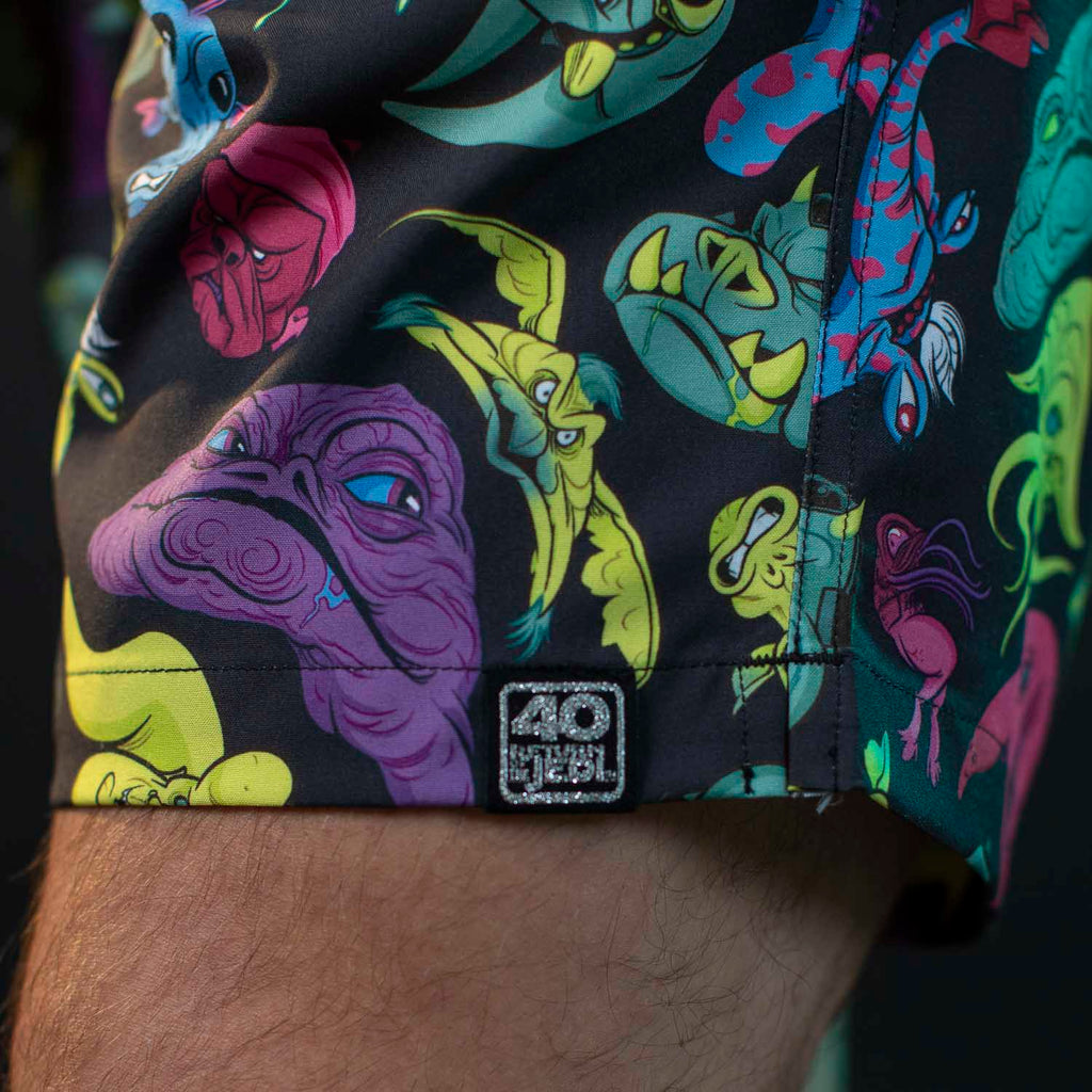 RSVLTS Jabba’s Palace Pals Hybrid Shorts in Black — detail 4