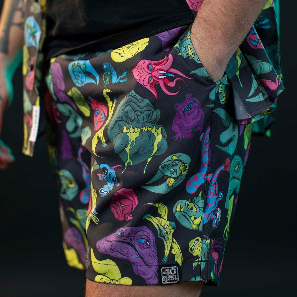 RSVLTS Jabba’s Palace Pals Hybrid Shorts in Black — detail 5