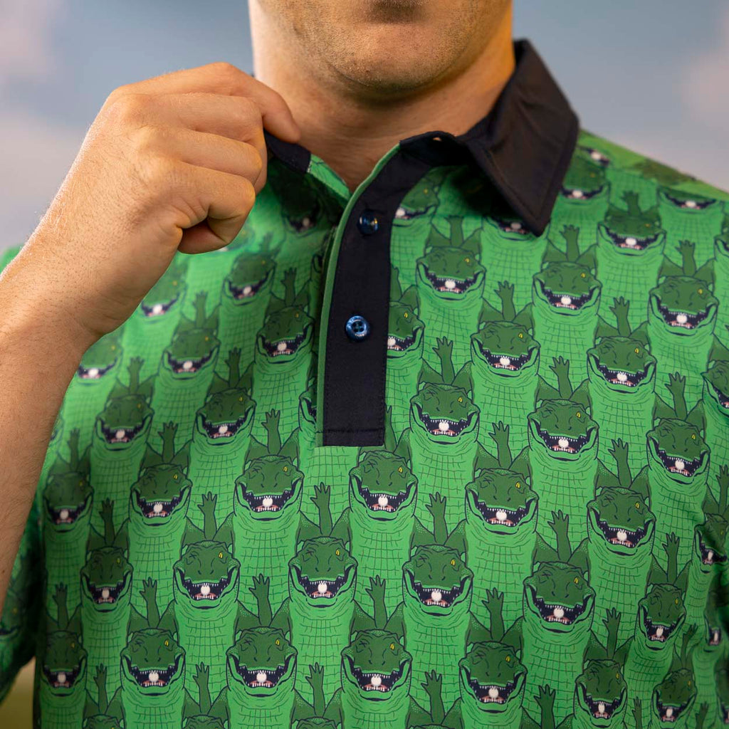 RSVLTS Cut Me Down in My Prime All-Day Polo in Green — detail 5