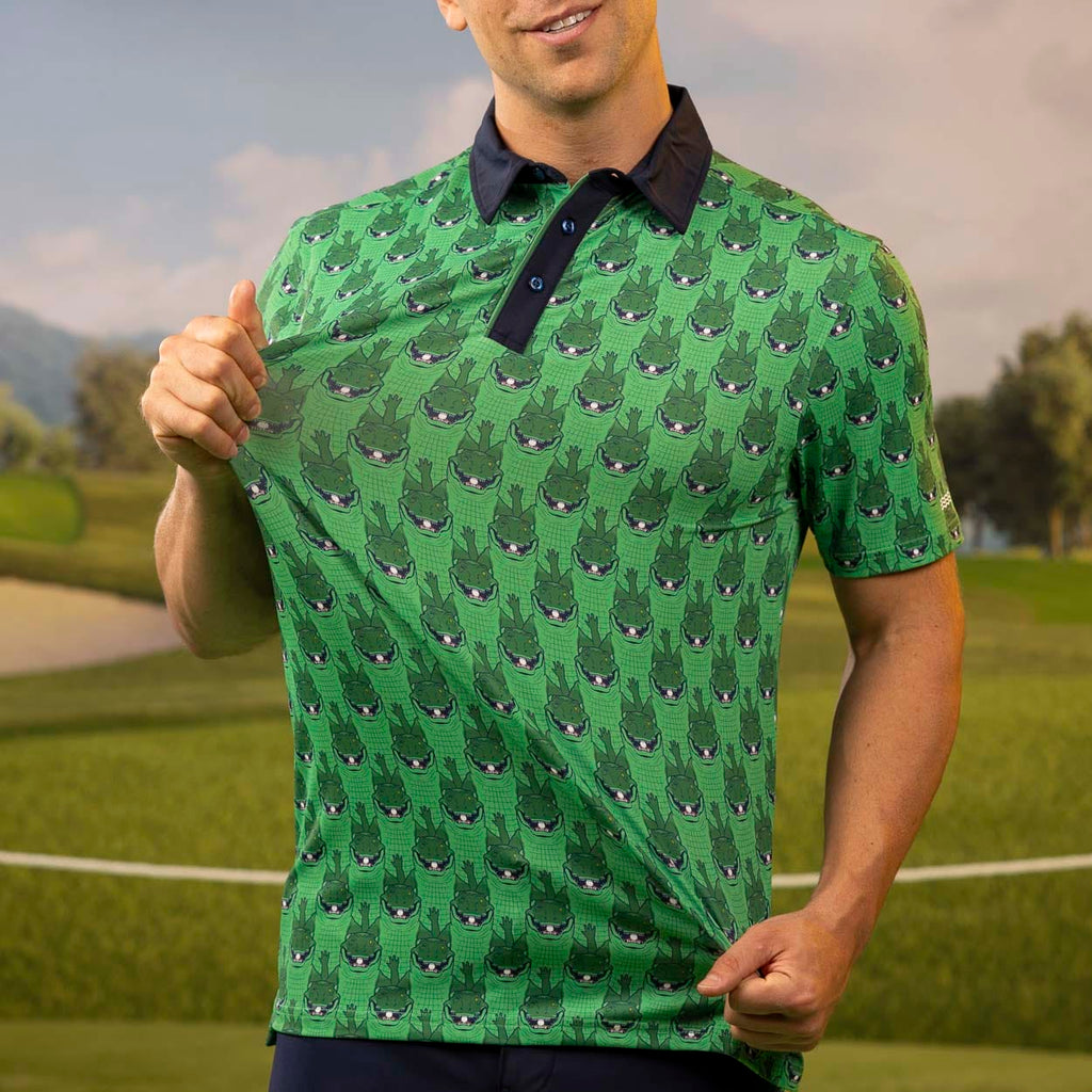 RSVLTS Cut Me Down in My Prime All-Day Polo in Green — detail 11