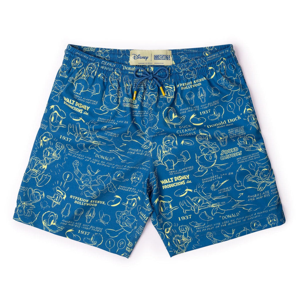 RSVLTS Designing Donald Hybrid Shorts in Blue — front view