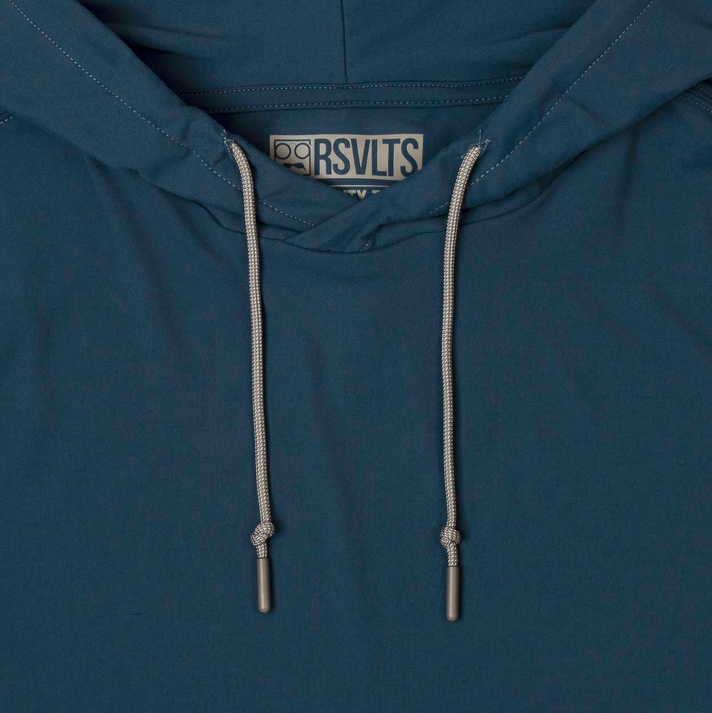RSVLTS Cove Blue Performance Hoodie in Blue — detail 4
