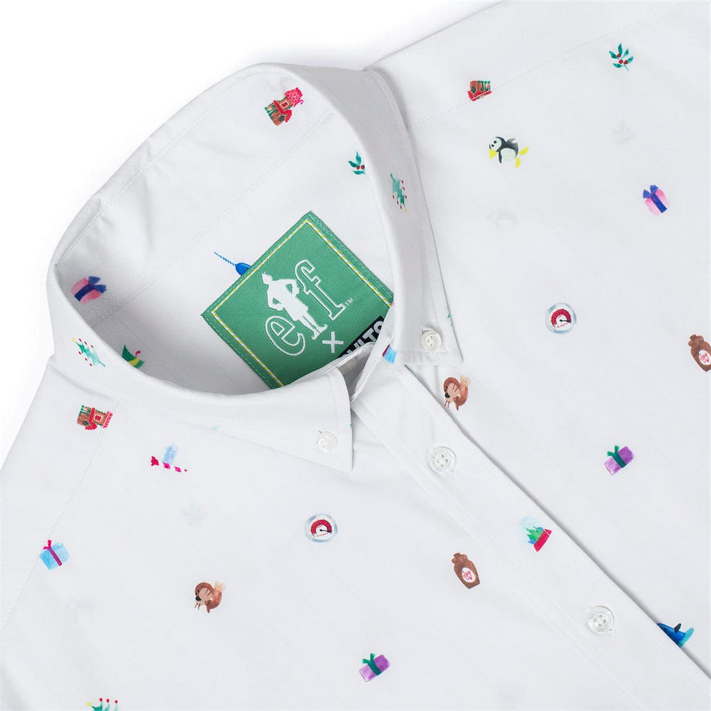 RSVLTS Buddy’s Favorite Things KUNUFLEX Short Sleeve Shirt in White — detail 5