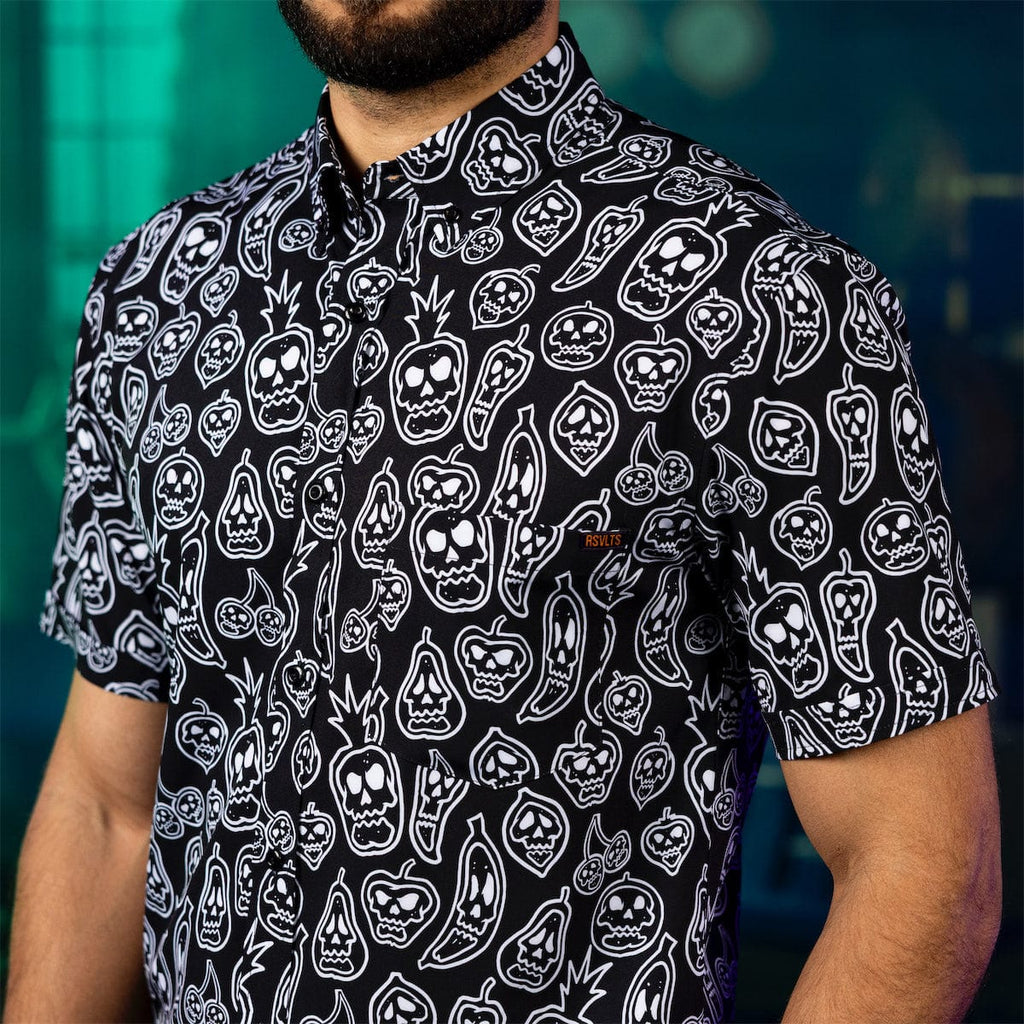 RSVLTS Bad Seed KUNUFLEX Short Sleeve Shirt in Black — detail 2