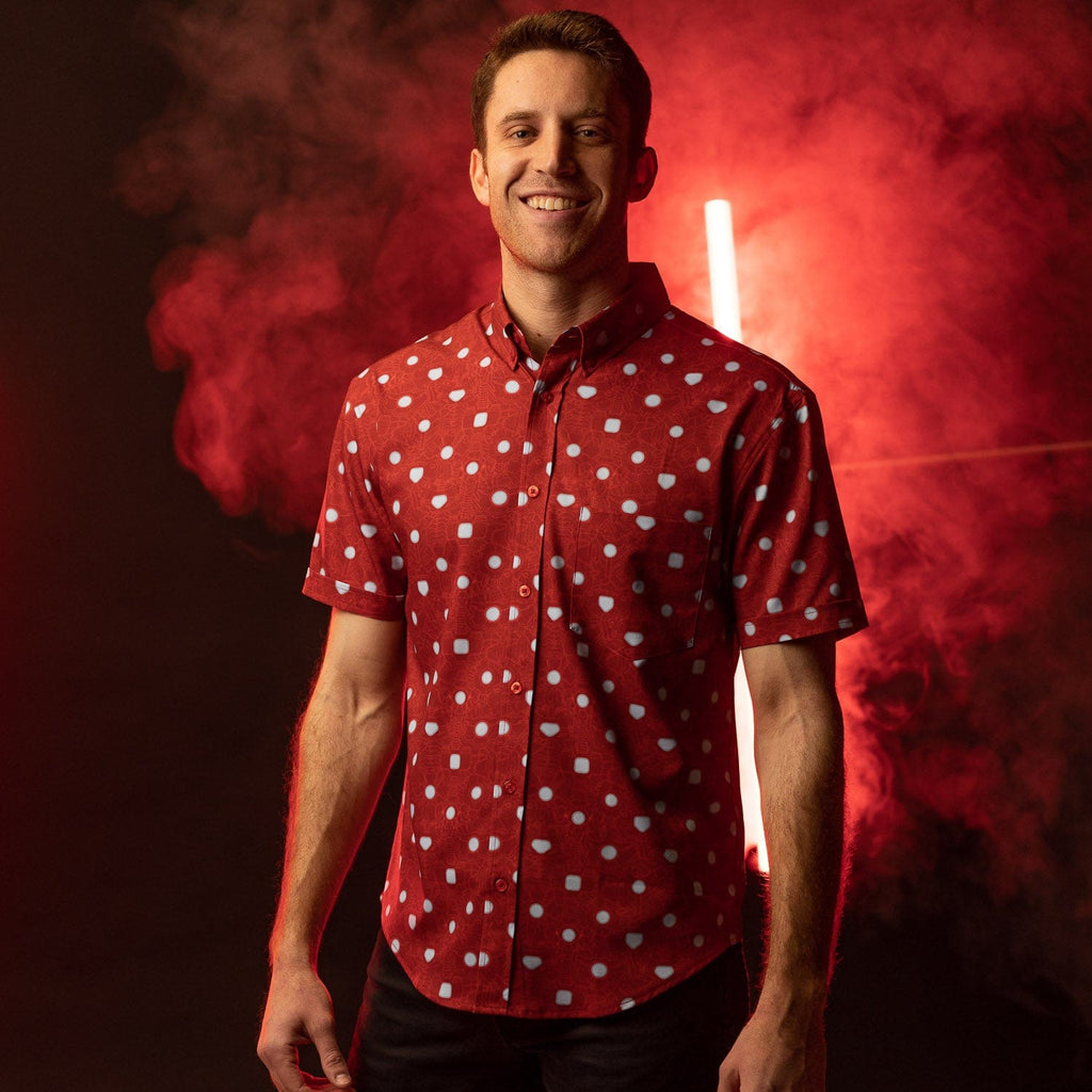 RSVLTS Arc Reactor KUNUFLEX Short Sleeve Shirt in Red — detail 3
