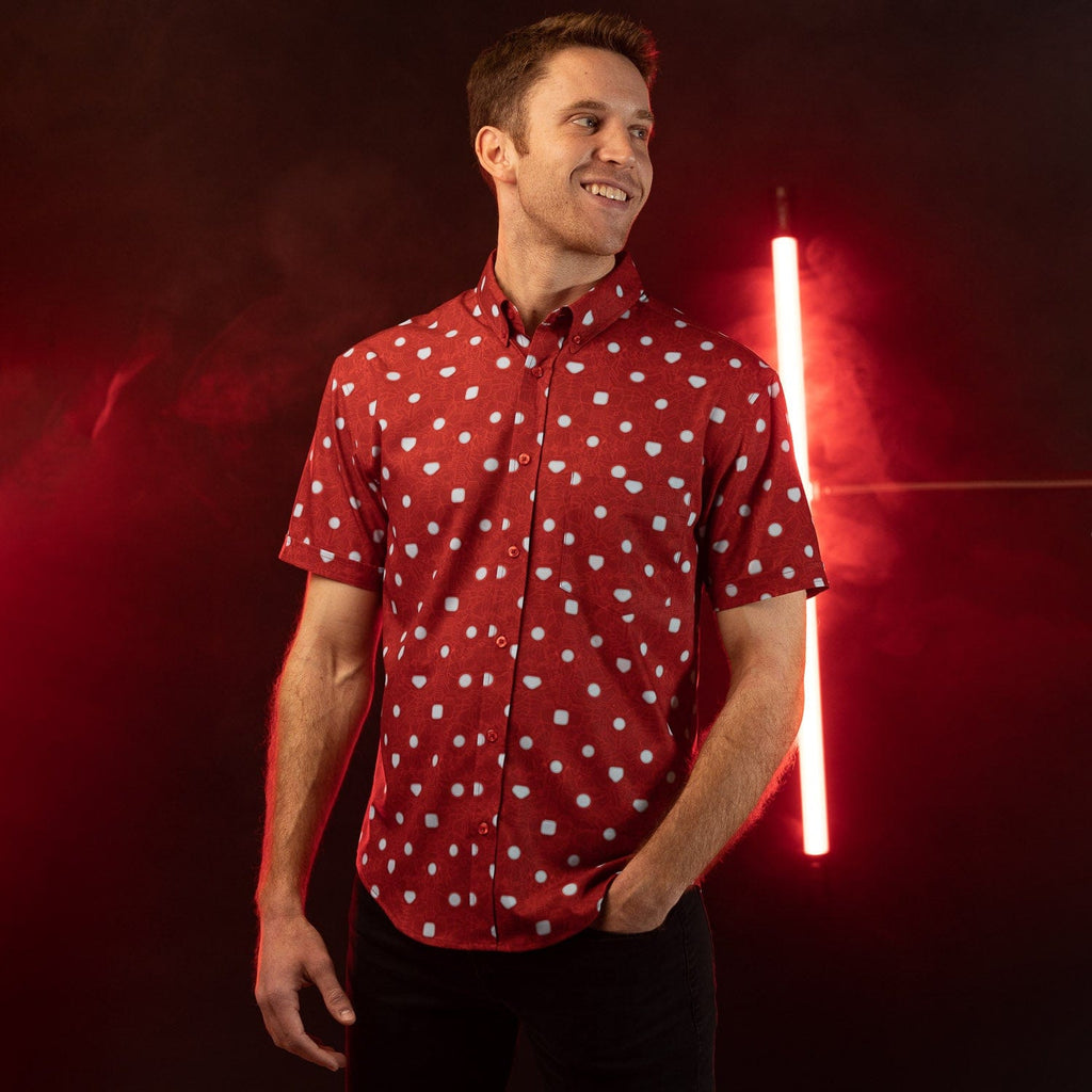 RSVLTS Arc Reactor KUNUFLEX Short Sleeve Shirt in Red — detail 5