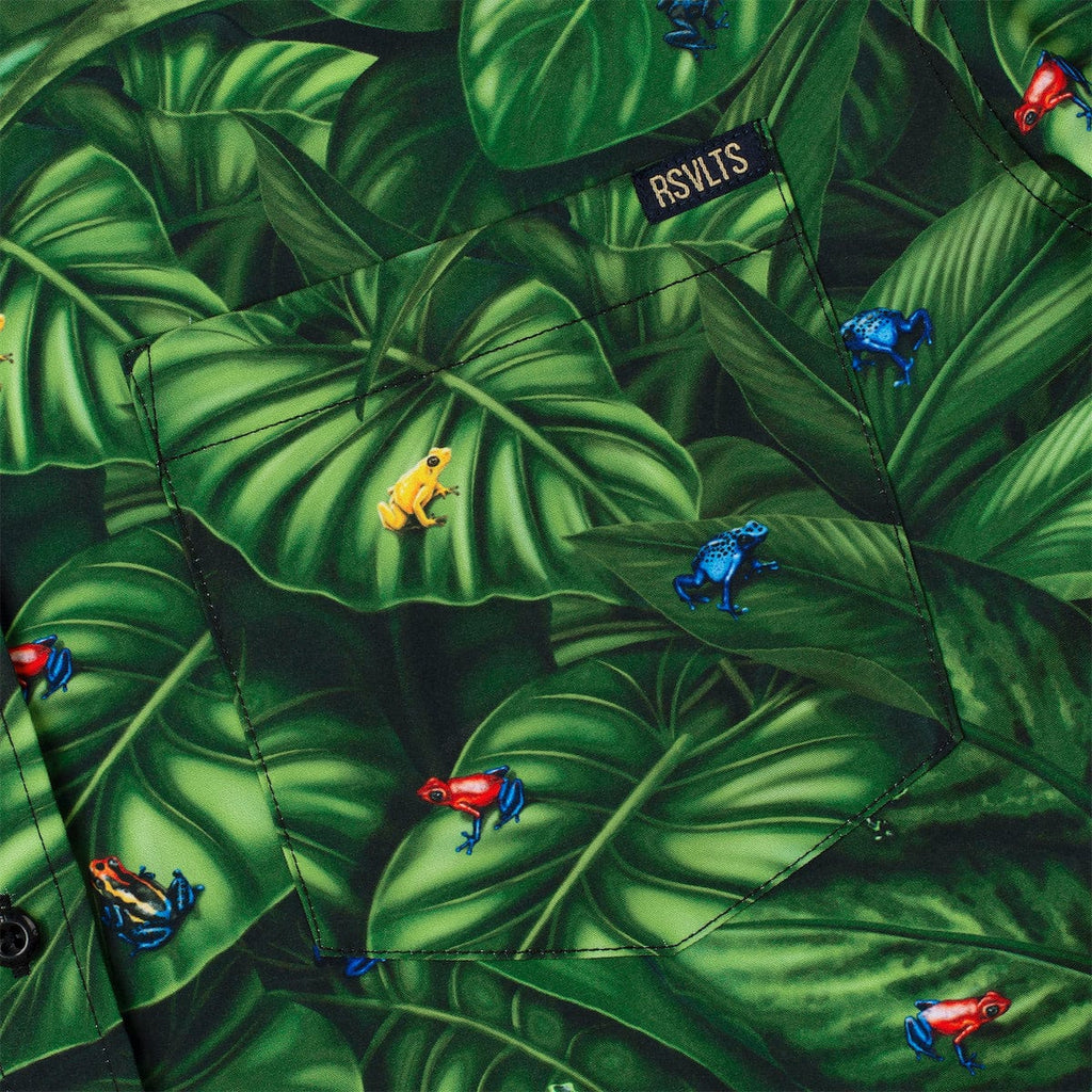 RSVLTS Deadly by Design KUNUFLEX Short Sleeve Shirt in Green — detail 3