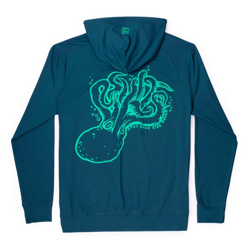 RSVLTS Octo-Cooler Performance Hoodie in Blue — front view
