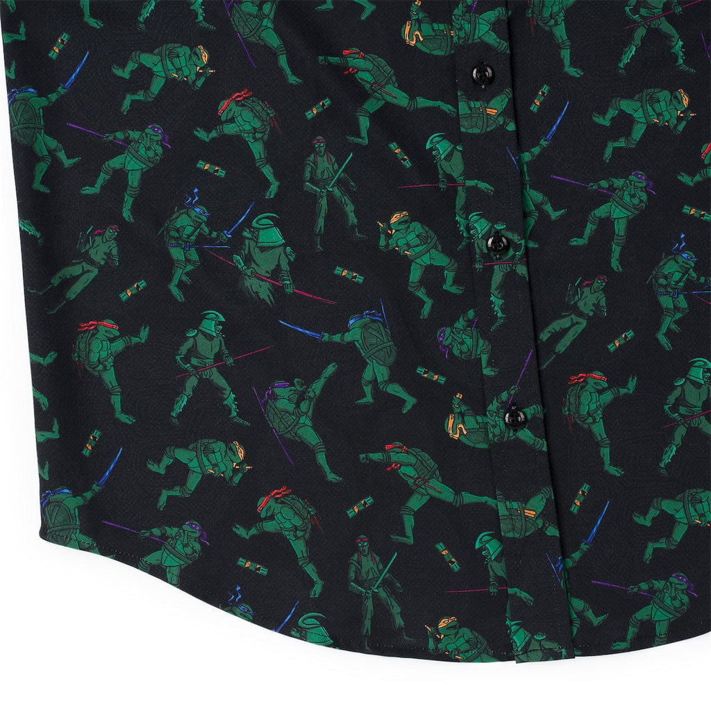 RSVLTS Showdown with The Shredder KUNUFLEX Short Sleeve Shirt in Black — detail 9