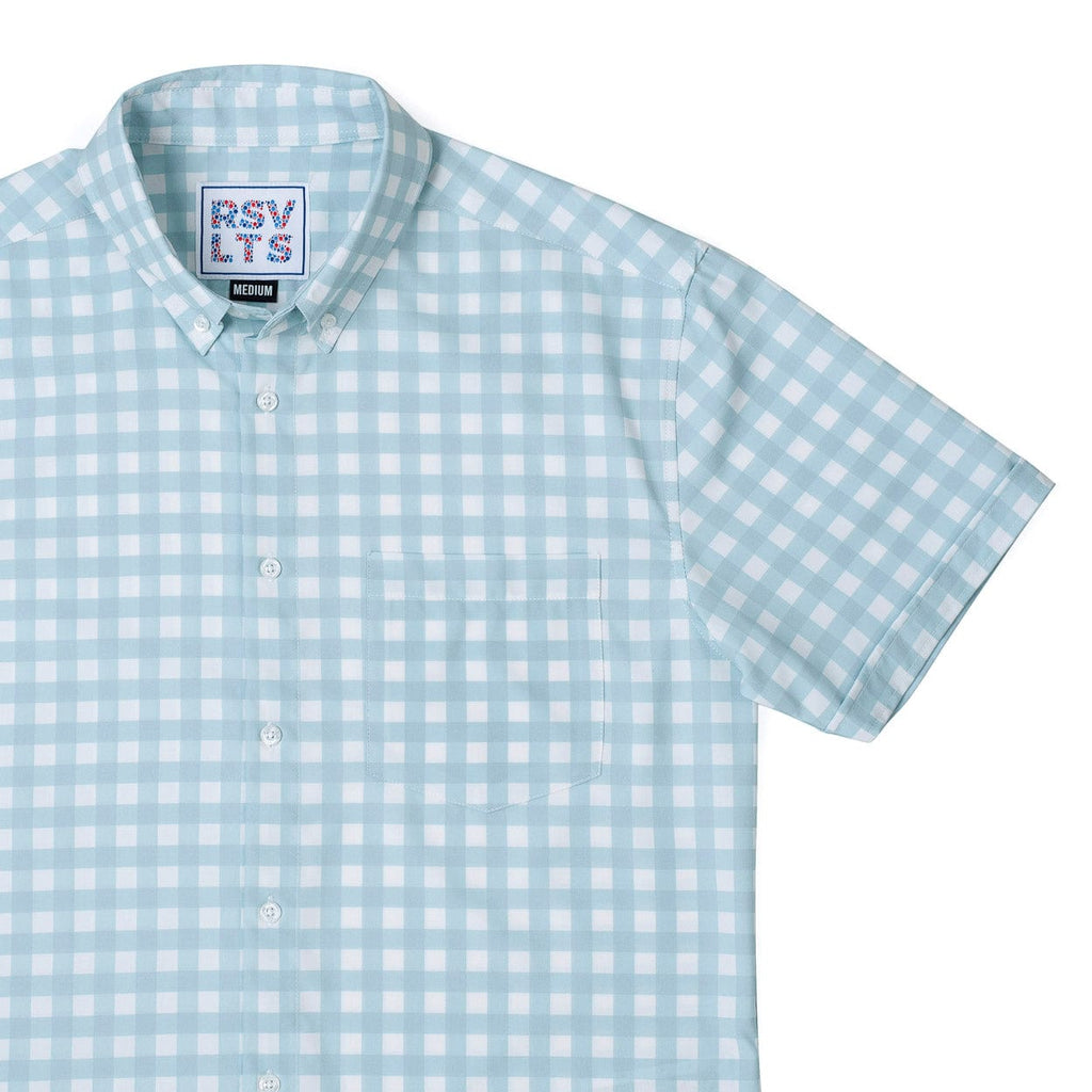 RSVLTS Country Kitchen KUNUFLEX Short Sleeve Shirt in Blue — detail 8
