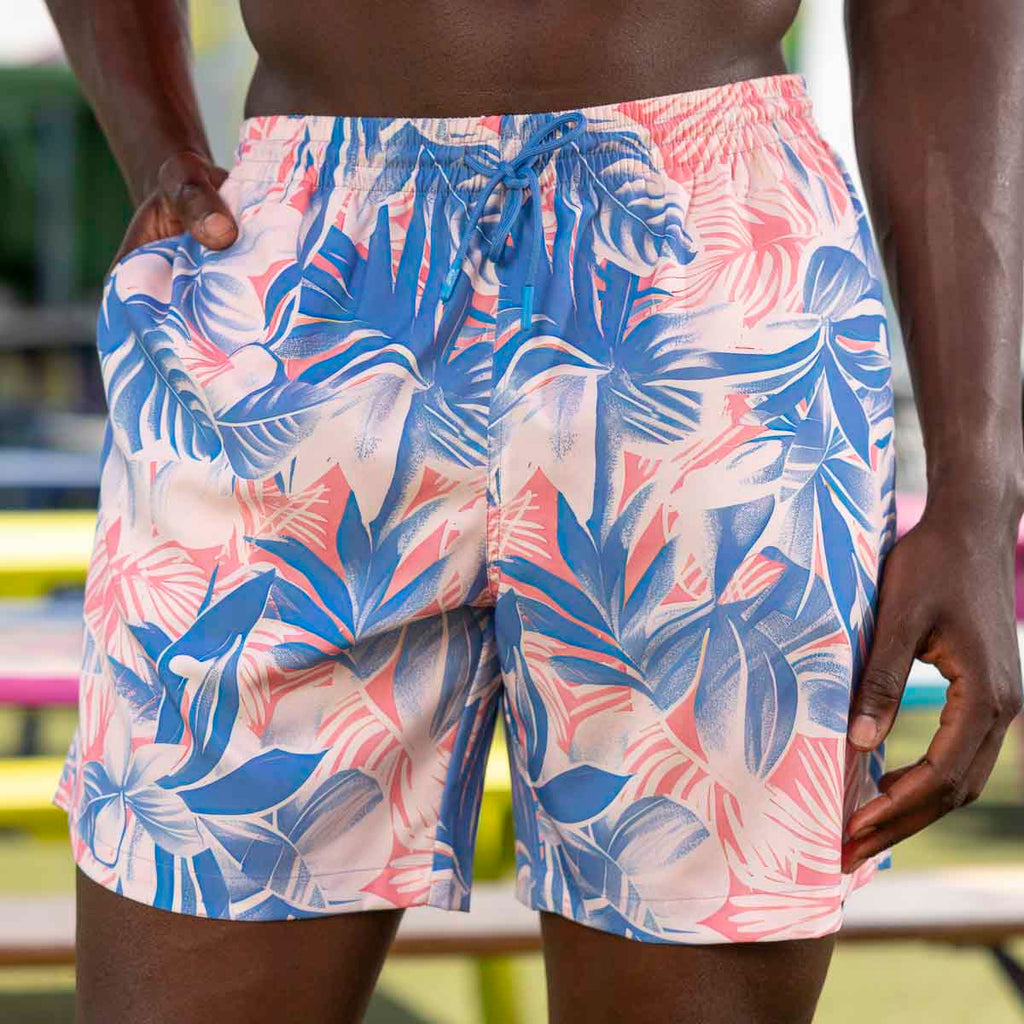 RSVLTS Tropical Shade Hybrid Shorts in Blue — front view