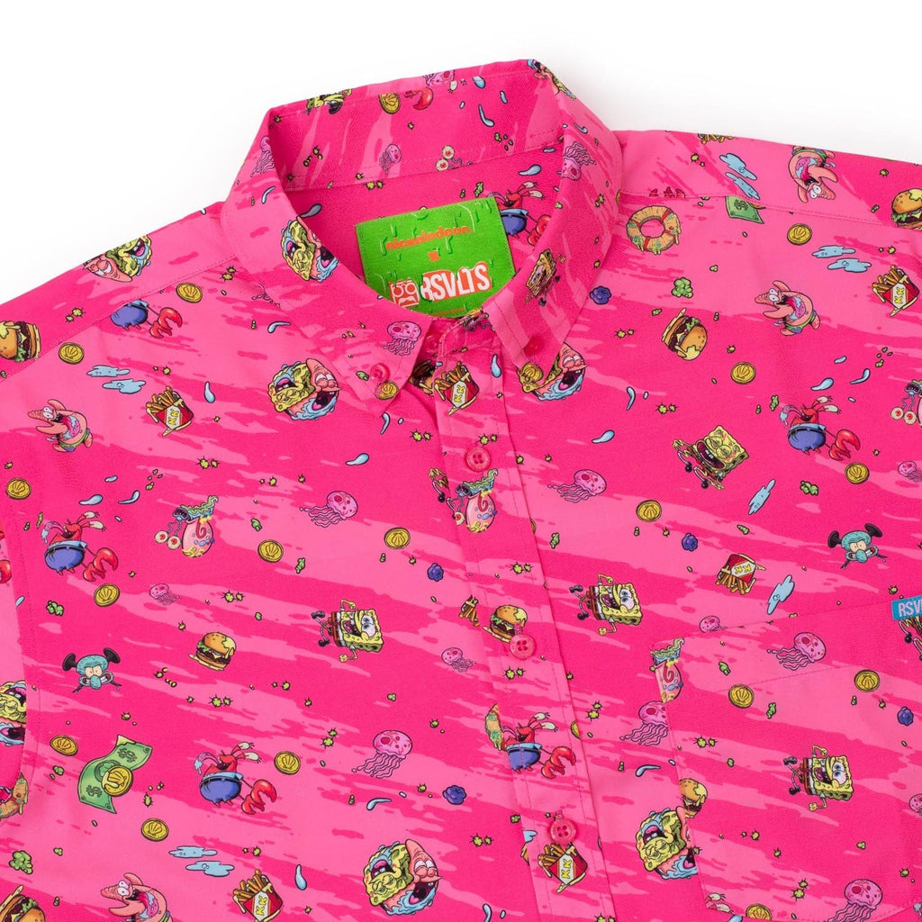 RSVLTS Krusty Bobs KUNUFLEX Short Sleeve Shirt in Red — detail 7
