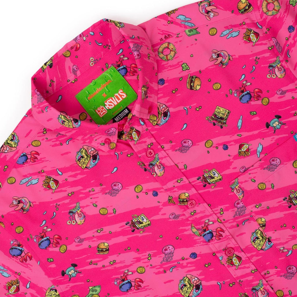 RSVLTS Krusty Bobs KUNUFLEX Short Sleeve Shirt in Red — detail 5