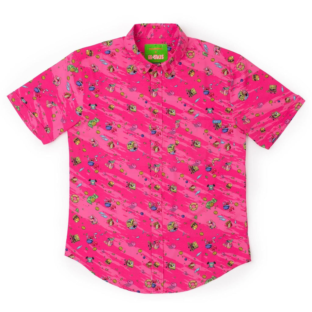 RSVLTS Krusty Bobs KUNUFLEX Short Sleeve Shirt in Red — detail 3
