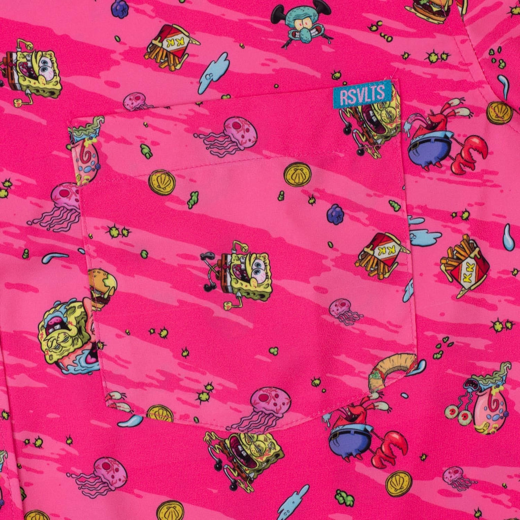 RSVLTS Krusty Bobs KUNUFLEX Short Sleeve Shirt in Red — detail 4