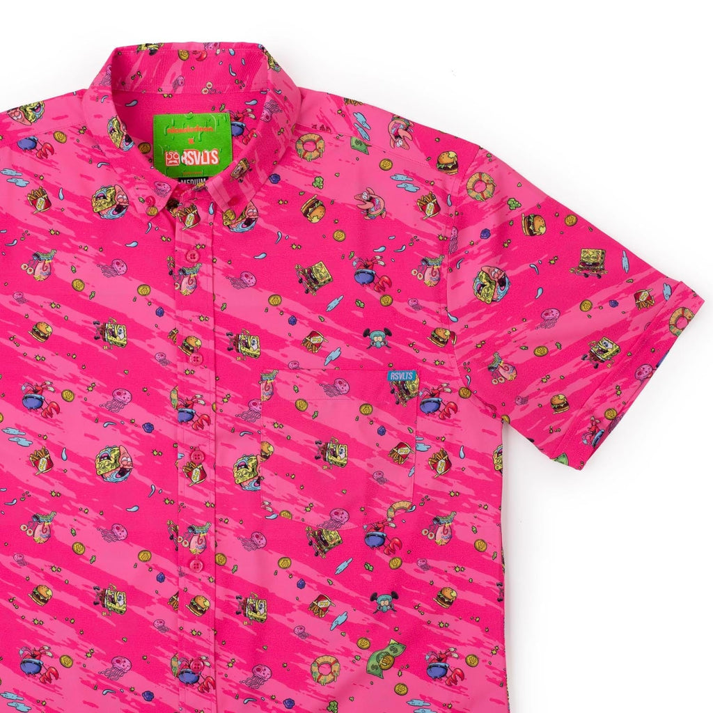 RSVLTS Krusty Bobs KUNUFLEX Short Sleeve Shirt in Red — detail 2