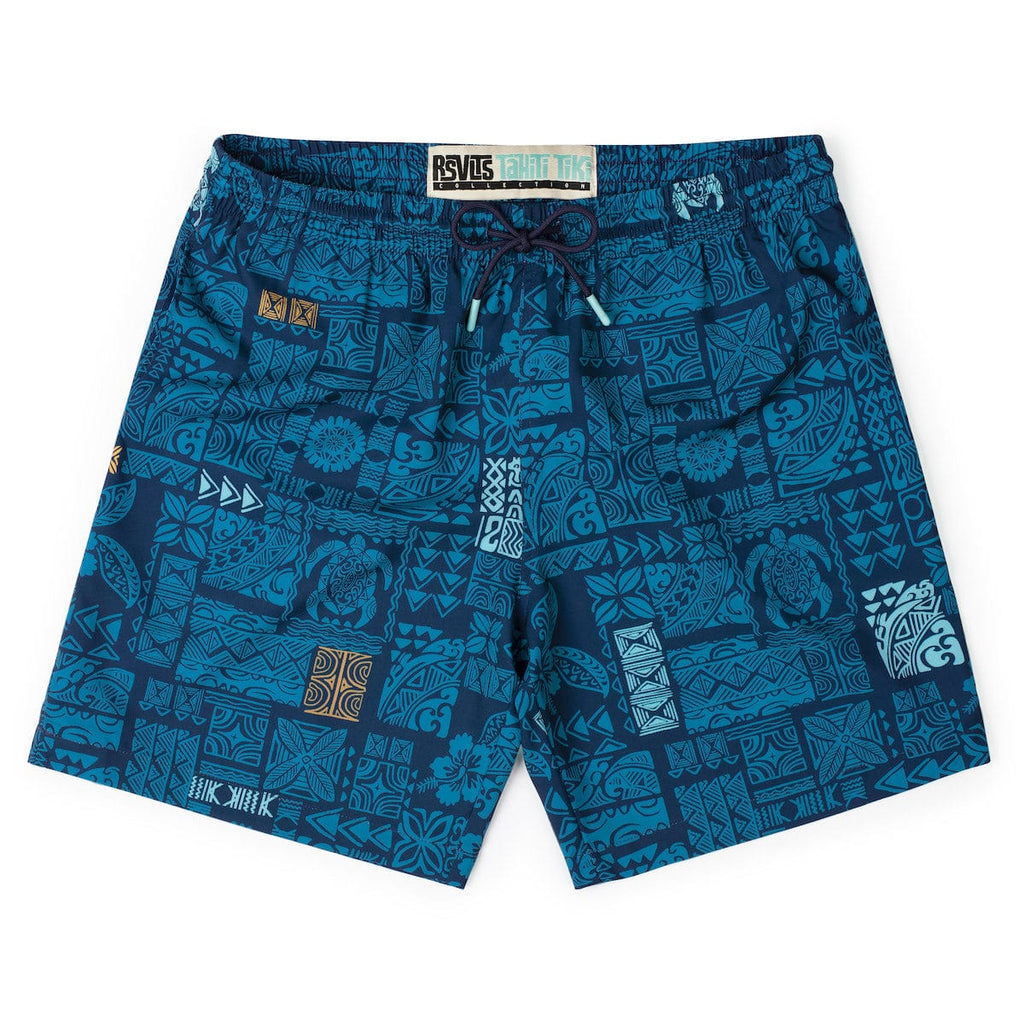 RSVLTS Tahitian Tapestry Hybrid Shorts in Blue — detail 2