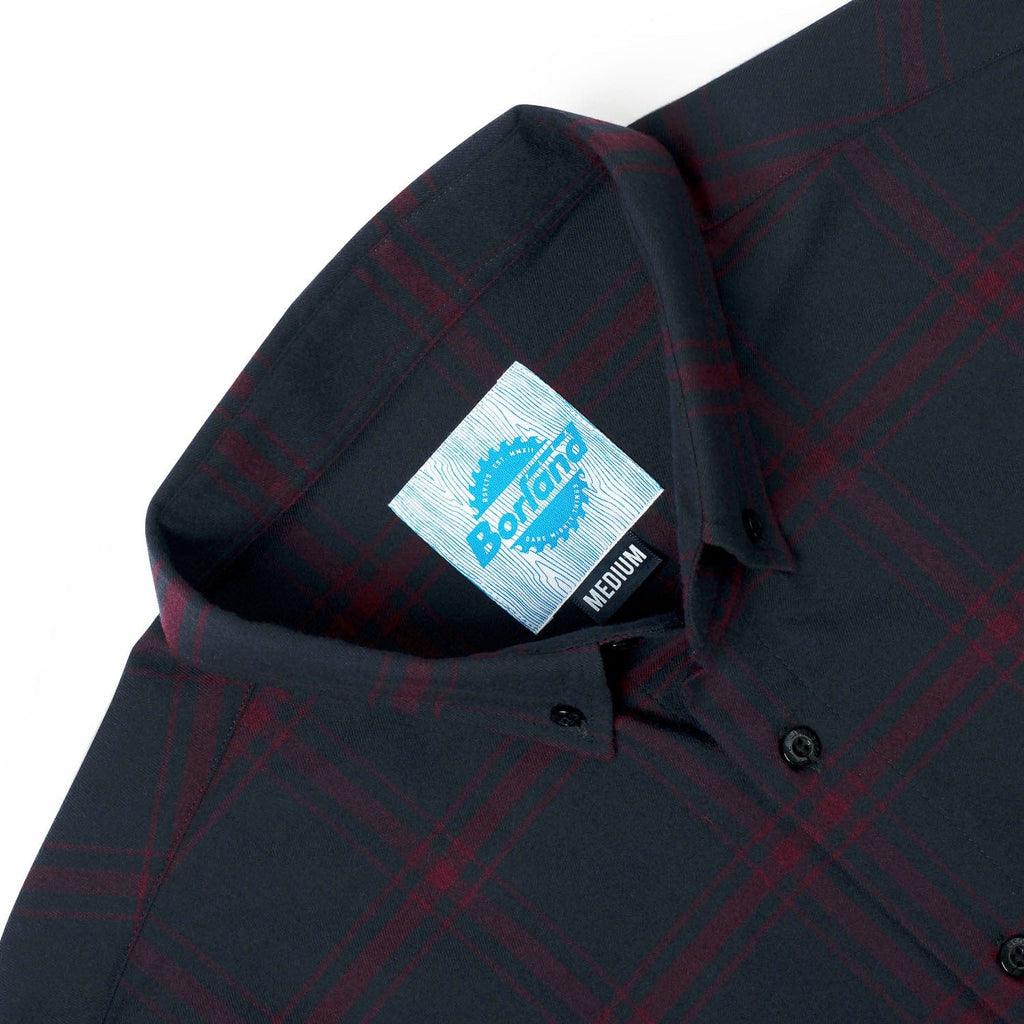 RSVLTS Flaniel Plaidcliffe BorlandFlex Long Sleeve Flannel in Blue — detail 4