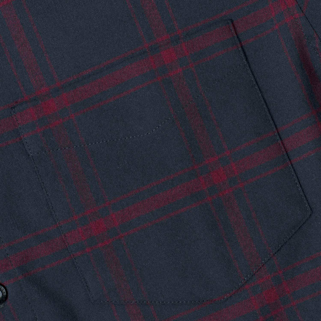 RSVLTS Flaniel Plaidcliffe BorlandFlex Long Sleeve Flannel in Blue — detail 7