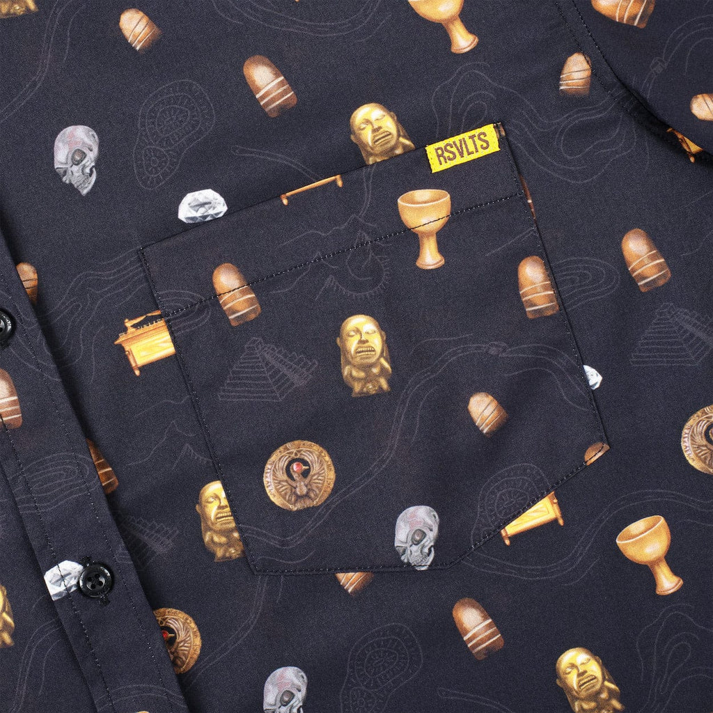 RSVLTS It Belongs In A Museum KUNUFLEX Short Sleeve Shirt in Black — detail 5