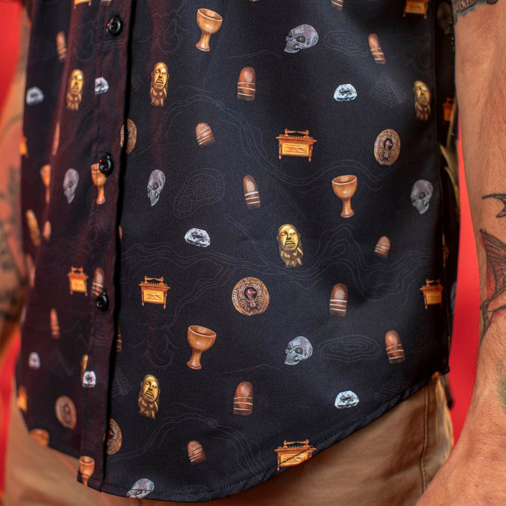 RSVLTS It Belongs In A Museum KUNUFLEX Short Sleeve Shirt in Black — detail 6