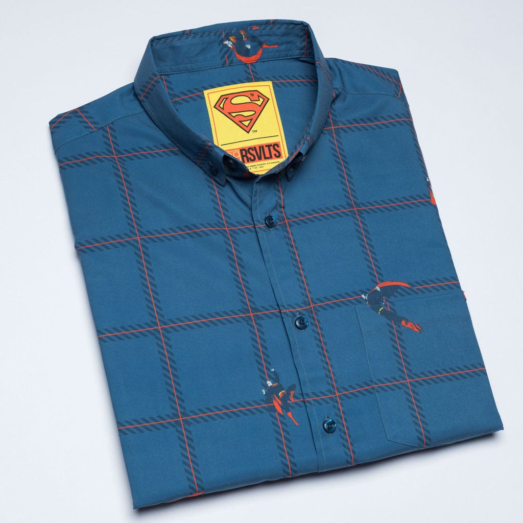 RSVLTS Heat Check KUNUFLEX Short Sleeve Shirt in Blue — detail 11