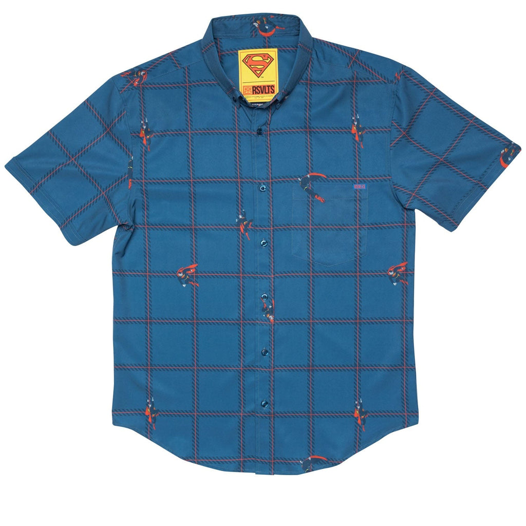 RSVLTS Heat Check KUNUFLEX Short Sleeve Shirt in Blue — detail 2