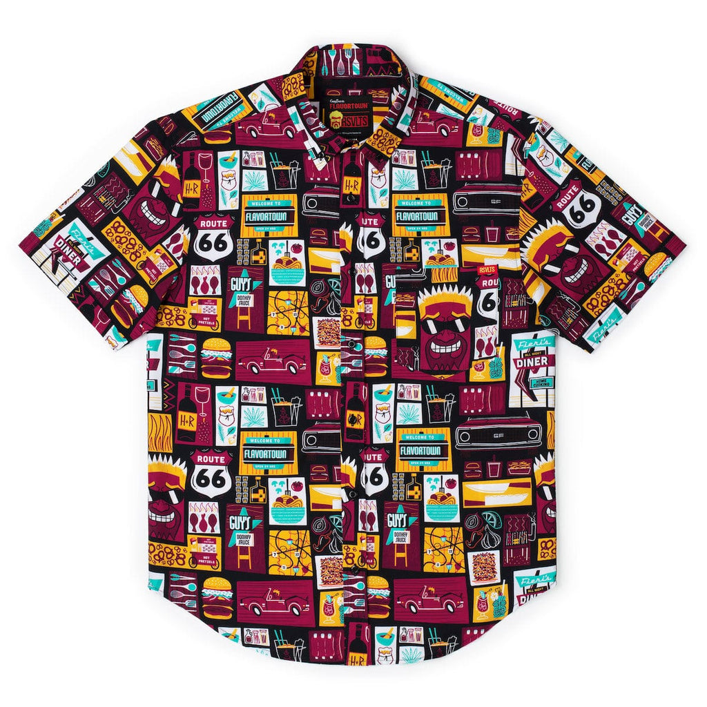 RSVLTS Rollin' Out KUNUFLEX Short Sleeve Shirt in Multicolor — detail 7