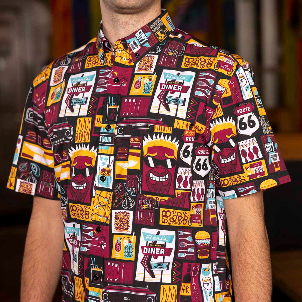 RSVLTS Rollin' Out KUNUFLEX Short Sleeve Shirt in Multicolor — detail 6