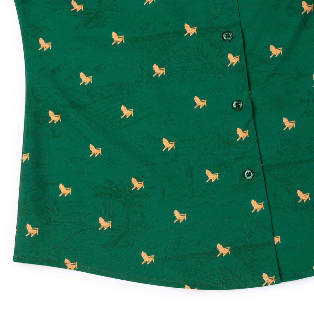 RSVLTS Lil 'Rondacks Women's KUNUFLEX Short Sleeve Shirt in Green — detail 5
